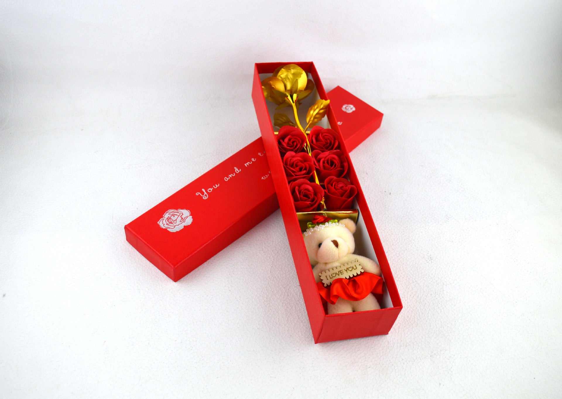 Creativity Soap Gold Leaf Flower Bear Gift Box