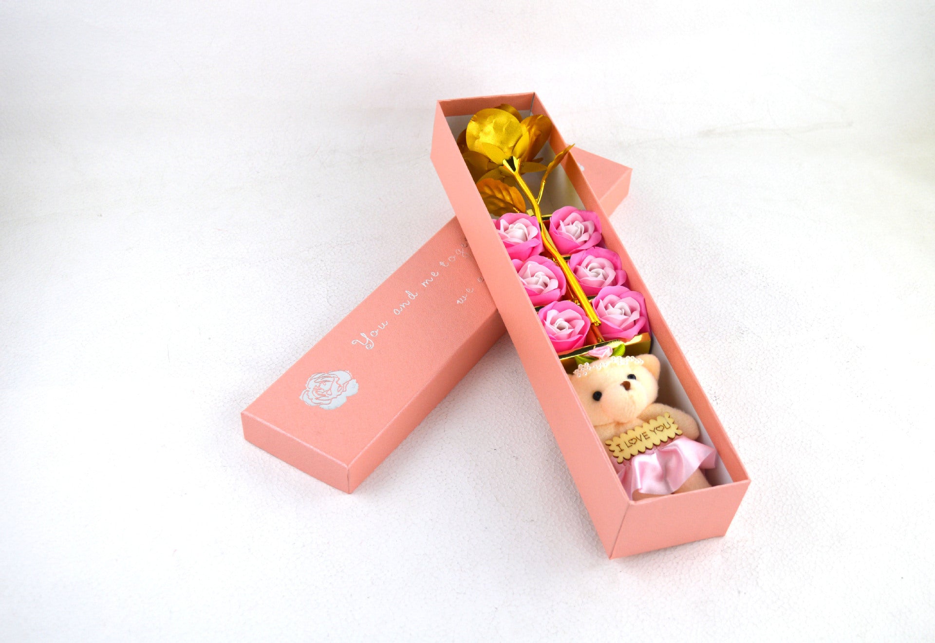 Creativity Soap Gold Leaf Flower Bear Gift Box