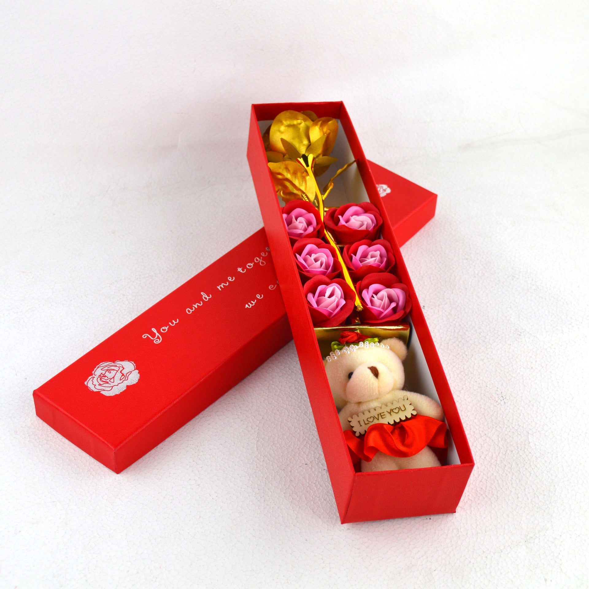 Creativity Soap Gold Leaf Flower Bear Gift Box