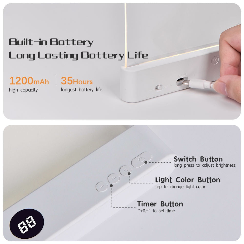 2-in-1 LED Book Light & Ambient Lamp