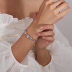 18k Rose Gold - Gold -Silver Titanium Heart Chain Bracelet EG