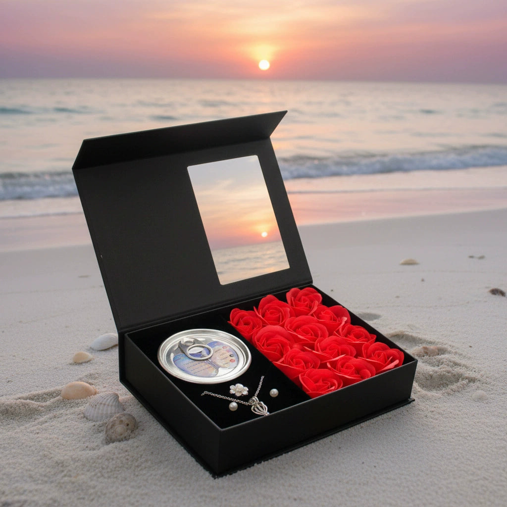 Luxury Rose Necklace for Women, Valentine's Day -Birthday Gift Box