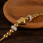 18k Rose Gold - Gold -Silver Titanium Heart Chain Bracelet EG