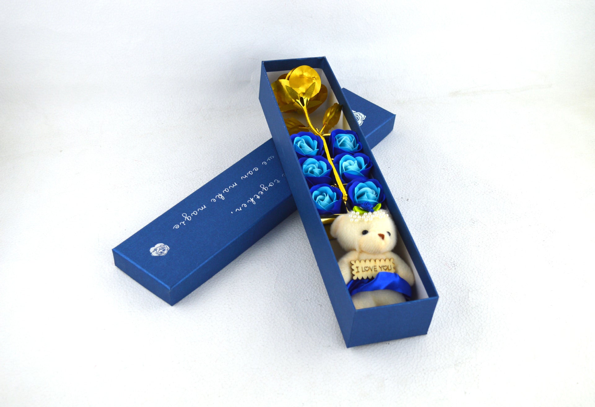 Creativity Soap Gold Leaf Flower Bear Gift Box