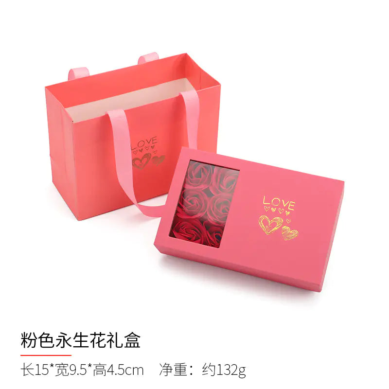 Rose Jewelry Gift Box for Rings and Necklaces Set